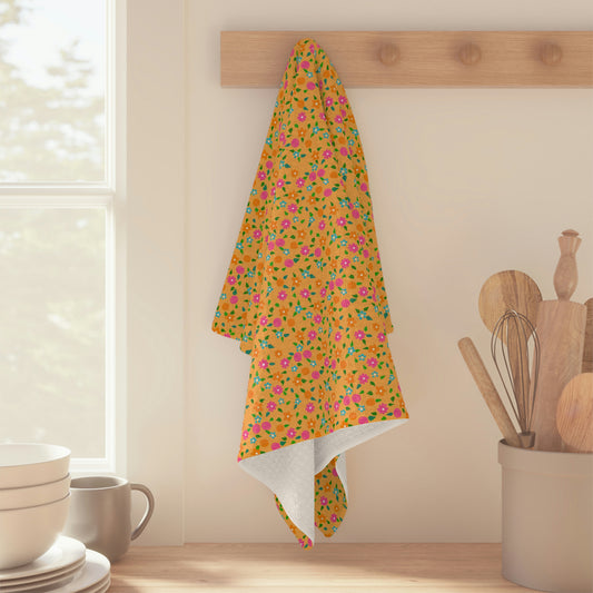 Spring in Your Step Peach - Soft Tea Towel