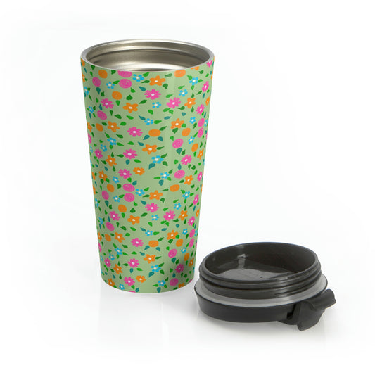Spring in Your Step Green - Stainless Steel Travel Mug