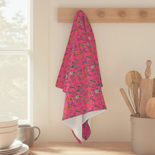 Spring Toss Rose - Soft Tea Towel